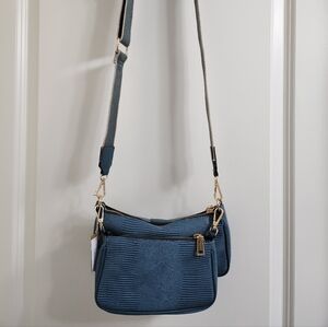 Ocean Blue Crossbody And Shoulder Bag In One